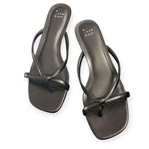 A New Day Black Kitten Heel Sandals Square Toe Slip On Women’s 10 Target Classic